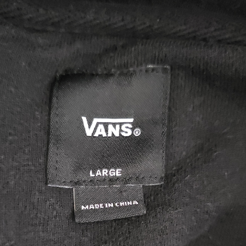Vans Black Hoodie with Checkered Detail - Picture 2 of 4